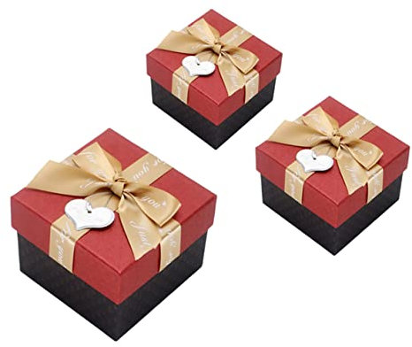 HAWILLOSCH Geschenkboxen Quadratische Form Süßigkeiten Verpackungsboxen Candy Boxen Geschenk Behälter Für Partys Hochzeiten Geburtstage