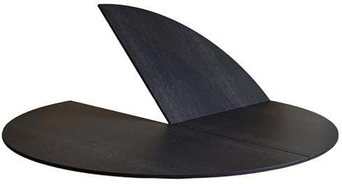 Universelle schwarze klappbare Tischplattenverlängerung 119,9 cm 240 cm runde Holztischplatte ohne Beine 300 kg Tragkraft