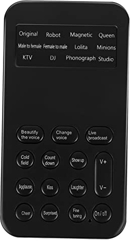 Mini Carte Son Portable Noire Abs à 8 Effets Sonores, Plug and Play | Modification Vocale, pour Ordinateur et Diffusion en Direct, Format Compact Facile à Transporter