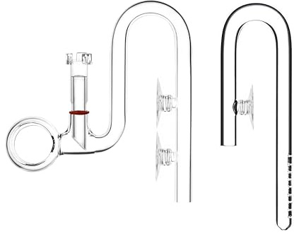 JARDLI Mini Lily Pipe Set Spin Outflow with Surface Skimmer and Inflow for Nano Long Shallow Tanks (10mm for 3/8'' i.d. (9/12mm) tubing)