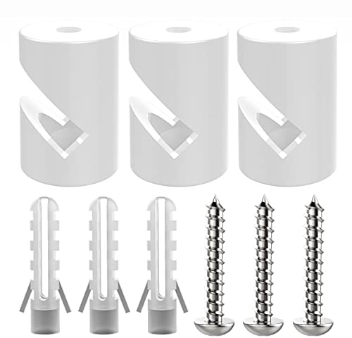 OASHISU Soporte de Techo y Pared para Cables 3 Piezas, Blanco, plástico ABS | Fijación en Techo, Descentrador de Techo proyecto de bricolaje, Gancho Descentralizador Techo, Gancho de Techo