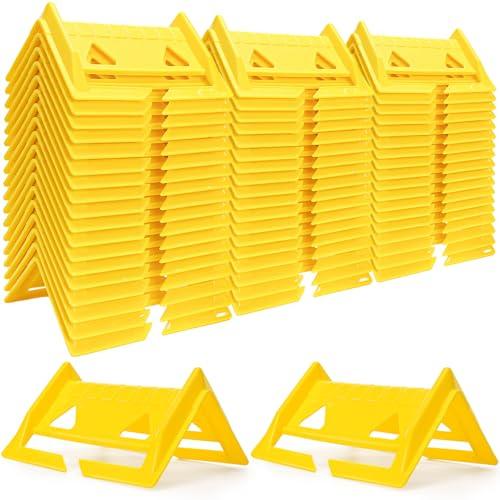 ZENFUN 20 Pack Edge Protectors for Cargo Loads, 4'' x 7.5'' Flatbed Corner Protector, Tiedown Plastic Protector for Truck Shipping, Protects Cargo Edges, Yellow