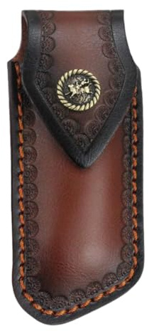WEGLOK Étui pour Couteau Cuir, Porter étui à Couteaux sans Couteau étui à Couteaux, Pochette Ceinture Couteau, Robuste Et Durable, Sac à Couteau pour Couteaux Pliants, Couteaux de Poche