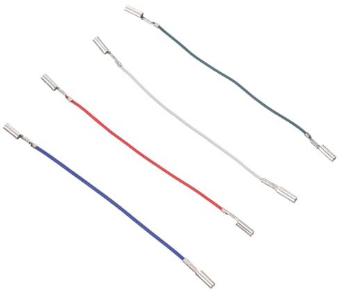 Ciieeo Cables de Fono Color Aleatorio para Tocadiscos de Plástico 4 Piezas, Conductores Seguros y Ahorro de Espacio para Dispositivos Fonográficos