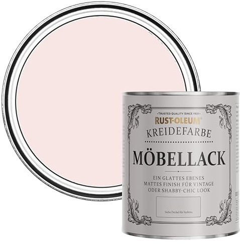 Rust-Oleum Shabby Chic rosa Vintage Kreidefarbe für Möbel, wasserbasiert, geruchsarm - Erdbeer-Vanille 750ML