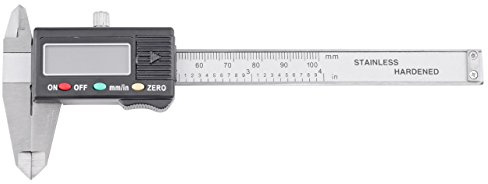 GSR Schieblehre Digital oder Analog 100/150mm 4 o.6 Zoll für Außen und Innen- und Tiefmaß, mit LCD Display (Digitale Schieblehre Silber/Schwarz 100 mm / 4Zoll)