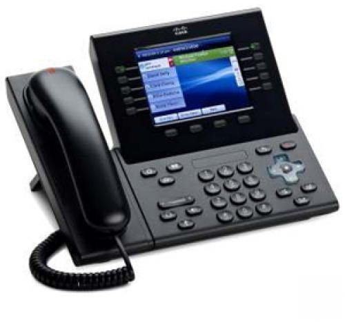 Cisco CP-8961-CL-K9 IP-Telefon (5-Zoll-Farbdisplay, Slimline-Handset, XL-Anwendungen, HD Voice, POE, benötigt Cisco Communications Manager)