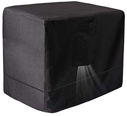 ProHome Direct Heavy Duty 600D Polyester Square Patio Air Conditioner Cover for Outside AC Units,Dust-Proof Waterproof, 34L x 34 W x 30H,All Weather Protection Cover, Black