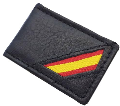 Tiendas LGP- Pinza Clip para Billetes Piel Negra Bandera de España