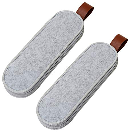 Hemoton Travel Tableware Storage Pouch Bag Box Case for Cutlery Flatware Chopsticks Spoon Fork in Camping Travel Picnic Office (Light Grey)