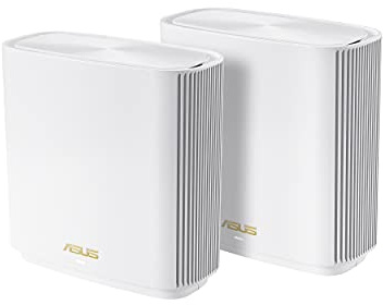 ASUS Sistema ZenWiFi 6E de Malla de Tres Bandas para Todo el hogar (ET8 2PK), Cobertura de hasta 5.500 pies Cuadrados y 6 Habitaciones, 6600 Mbps, Nueva Banda de 6 GHz, AiMesh, Instant Guard