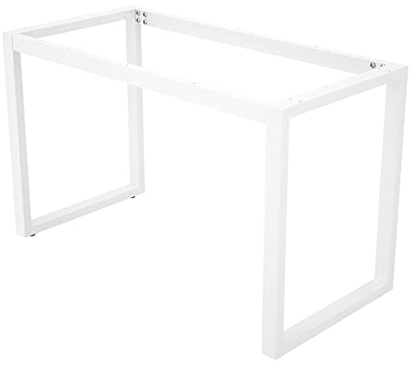 GEREP Schwer Stahl Kufengestell Tischgestell Tischkufen, Tischuntergestell für DIY Esstisch, Schreibtisch, Couchtisch, Bank/Weiß / 115×45×73cm