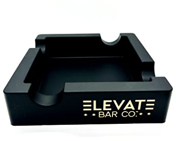Shatterproof Silicone 4-Person Cigar Ashtray, Built with Extra Wide Cigar Rest, Designed for indoor and outdoor use