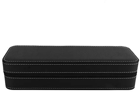 Joyzan Organiseur Boîte Montre, 6 Fente étui Rangement Rouleau Montre Portable Tiroir Affichage Bijoux Séparée Emplacement Coffret Voyage Roulette Cuir Boite Organisateur Compartiment Présentoir