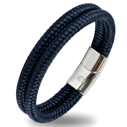 Segeltau Armband Geflochten Nautisch mit Magnetverschluss Seil Armbänder Maritim Surferarmband Galeara Noa