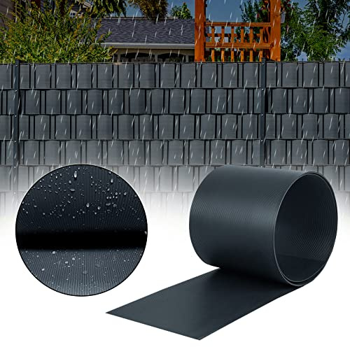 YZNAHRE 10x Hart PVC Sichtschutzstreifen Gartenzaun Sichtschutz für Doppelstabmatten, 2,5m x 19cm Anthrazit Zaunsichtschutz Sichtschutz