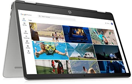 HP Chromebook x360 14a-ca0009na, 14 Full HD IPS Touchscreen, Intel Celeron N4020, 4 GB RAM, 64 GB eMMC, 2x USB Type-C, 1x USB Type-A, 1x headphone/microphone combo, Chrome OS, Silver