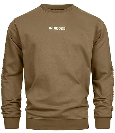 Indicode Herren INKorbin Sweatshirt Pullover mit RIPP-Bündchen und Rundhals | Klassischer Freizeitpullover aus weichem Baumwoll-Mix, Sweater, Sweatshirt, Basic Pullover, Rundhalspullover für Männer