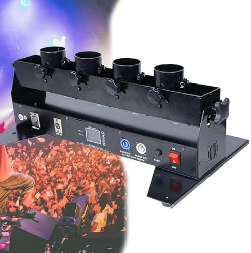Lanzador de máquinas de soplador de cañón de confeti eléctrico, máquina de cañones de confeti profesionales con DMX y control de la fiesta de boda de fiesta de control remoto de control remoto