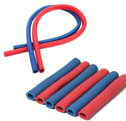 Rohrisolierung Schaumstoff-Rohre Flammschutzmittel 20mm,25mm,43mm,48mm,60mm ID, Rot/Blau Kautschuk Isolierschlauch Wetterfeste, Isolierung Rohrschale Flexibilität, Für Industrie ( Farbe : Rot , Größe