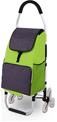 DAQERHSH Shopping Cart Shopping Cart Foldable Portable Trolley for Groceries Lightweight Stair Climbing Rolling Swivel Wheels and Removable Bag Folding Hand Truck (Color : 5)