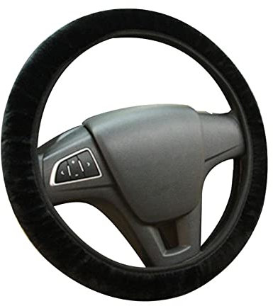 DZSMACHENGSM Lenkradbezug Auto Weiches Kurzes Fell Auto Lenkradabdeckung High-Density Warm Zubehör Protector Plüsch Winter Radabdeckung Lenkung L1S0 Lenkradhüllen(Color:1)
