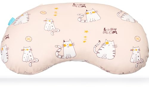 BYRIVER Kinderkissen 12x22 Zoll Ergonomisches Nackenstützkissen für verbesserte Schlafhaltung | mit waschbarem Baumwoll-Bezug | Ideal für Kinder (3-8 Jahre)