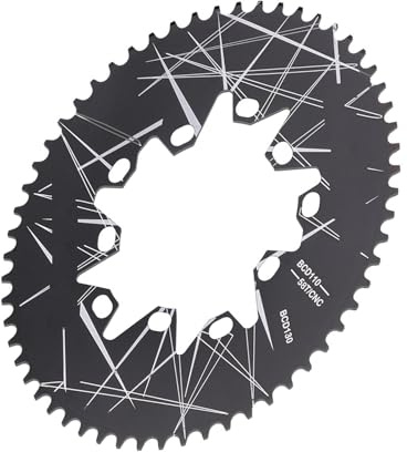 Kingke 110/130BCD Ovales Kettenblatt Hochfeste Aluminiumlegierung 52T/54T/56T/58T/60T Schmales breites Kettenblatt für Rennrad Klapprad