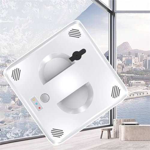 HIQIDI Robot lavavetri, Robot lavavetri Elettrico Automatico con Getto d'Acqua, Robot lavavetri con Telecomando, Aspirazione Potente da 3000 Pa, per finestre Interne/Esterne, Bianco