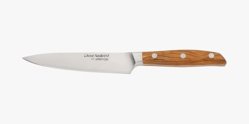 Arcos by Chef José Andrés | Cuchillo de Chef Forjado de 15 cm para Precisión Culinaria Profesional | Hoja de Acero Inoxidable NITRUM con Borde de Seda | Mango Ergonómico de Madera de Encina