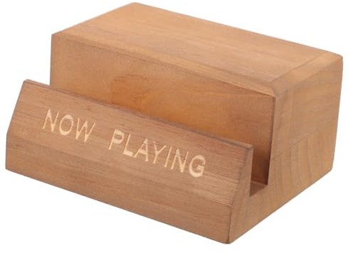 Hemobllo Portadischi in Legno Vintage per Vinili e CD Supporto da Tavolo Compatto e Leggero Espositore Album Cover per Soggiorno Ufficio e Struttura Robusta e Facile da Spostare