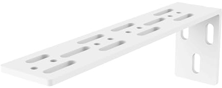 Quoya Lot de 5 supports muraux à double rail – Supports en L pour le montage de deux rails simples pour créer une configuration à deux rails