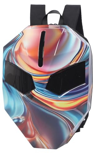 YWBL-WH LED-Motorrad-Rucksack, APP-Steuerung, Programmierbar, Auflösung 60 X 48, Wasserdichter Hartschalen-Rucksack für Sicherheit Beim Fahren und bei Nacht