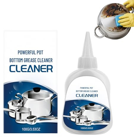 Limpiador y esmalte de acero inoxidable para ollas y sartenes, limpiador para sartenes quemadas para uso en cocina, limpiador de suelos para eliminar manchas resistentes, elimina las manchas difíciles