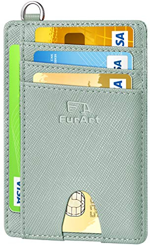 FurArt Schlank Kreditkartenetui,RFID-Blockierung Portemonnaie, Minimalistisch Kreditkarten Kartenetui für Herren und Damen