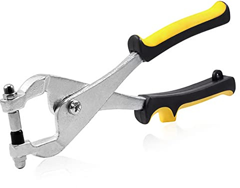 SPEEDWOX 10 Inch Ceiling Grid Punch Pliers - 3.24mm Grid Hole Punch for Rivets - Multifunctional Puncher for Thin Metal Sheet Decoration