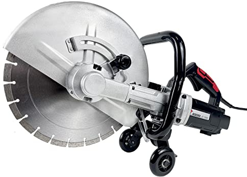 JACKCHEN 14 Inches Concrete Saw Electric Powered 3000W Cut-Off Saw, 110V 4.8 Cut Depth and Electric Grinder With Diamond Blade