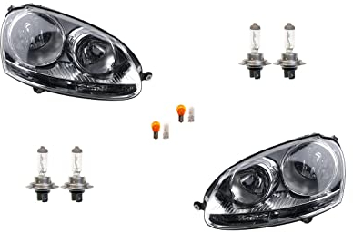 Johns, Apto para faros de Volkswagen Golf 5 V a partir de 10/03 + bombilla. Set izquierdo, derecho