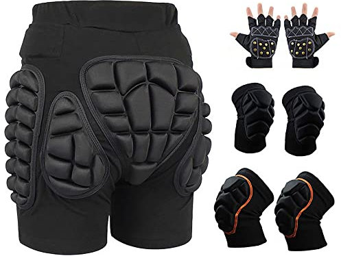 XUEBIN Pantaloni Protettivi Da Uomo/donna Pantaloni Protettivi Imbottiti Pantaloni Protettivi Protezione 'anca Resistenza Pantaloni Sportivi Traspiranti Per Pattinaggio Su Ghiaccio