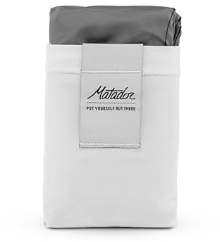 Matador Taschendecke 4.0 - Weiß (2-4 Sitzer) - Faltbare Picknickdecke - Konzert und Festivaldecke - Sandfreie Stranddecke mit Heringen - Picknickdecke u