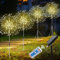 A.bigwhale Luces Solares Led Exterior Jardin, Solares Fuegos Artificiales Luces 4 Piezas 120 LED Lamparas Solares con 8 Modos, Impermeable Luz Solar Exterior para Balcón Patio