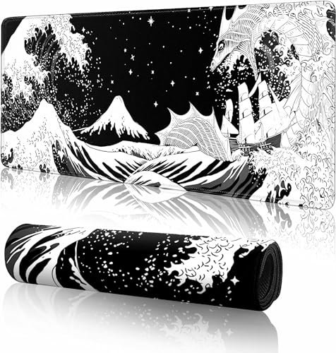 YOSOOLL Tappetino Mouse XXL Tappetino Mouse Gaming 900x400mm Tappetino Scrivania Grande Impermeabile Antiscivolo per PC (nero)