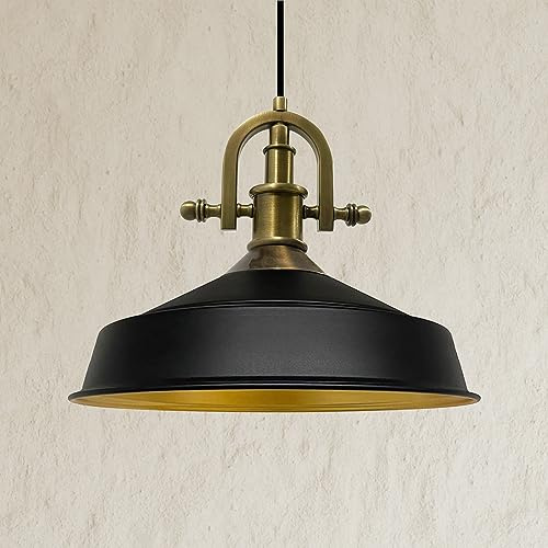 bamyum Asletl-Marine Hängelampe Industrial aus Metall Ø41 cm, Küchenlampe Vintage, Hängelampe Esstisch E27, Pendelleuchte Schwarz, Wohnzimmerlampe Hängend Vintage, Pendelleuchte Esstisch