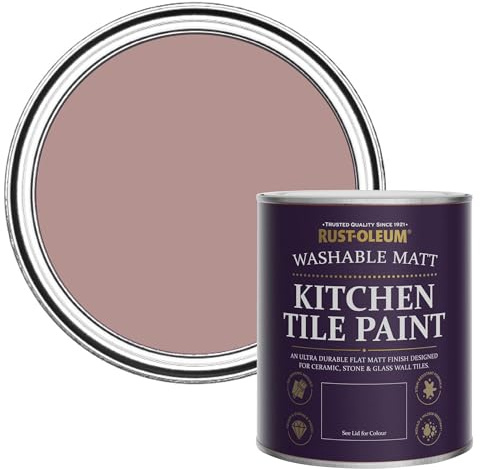 Rust-Oleum abwaschbare Küchenfliesenlack in rosa mit Matt Finish - Herzenssache 750ML