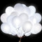 Globos LED 40PCS luminosos con luces LED, 12 inch Colores Globos Led Decoracion Cumpleaños, para Bodas,Fiestas de Cumpleaños y Decoración(Blanco)