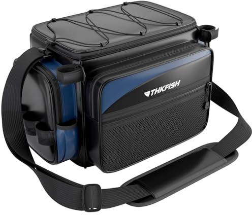 THKFISH Wasserdichte Angelausrüstungstaschen, salzwasserbeständig, große Angelausrüstungstasche, 1000D PVC, wasserdichte Angelausrüstung, Aufbewahrung für 3600 / 3700 Tabletts