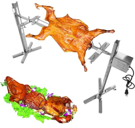 MNBVH Asador De Barbacoa, Asador De Carbón, Pollo, Cordero, Máquina Giratoria para Asar, para Pícnic Al Aire Libre, Camping(Color:A)