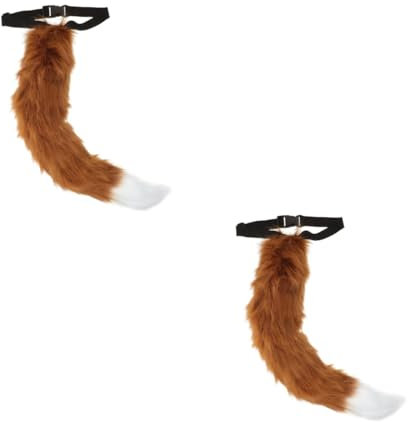 DEARMAMY 2stücke Tierkostüm Fuchs Cosplay Accessoire Aus Plüsch Handgefertigt Für Kostümpartys Fotorequisiten Authentische Ergänzung Für Fuchs Wolf Hund Oder Katzenkostüme