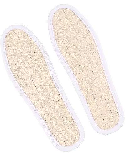 Anneome 1paar Atmungsaktive Loofah-sohlen Für Schweißabsorption Bequeme Einlegesohlen Beige Für Sport Und Alltag Natürlich Und Geruchshemmend