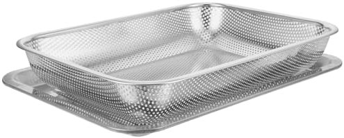 LIFKOME 1set Frying Basket Drain Tray Heat-Resistant Mesh Holder for Oil Separation and Cooking for Chips and Fried Foods and Reusable Design